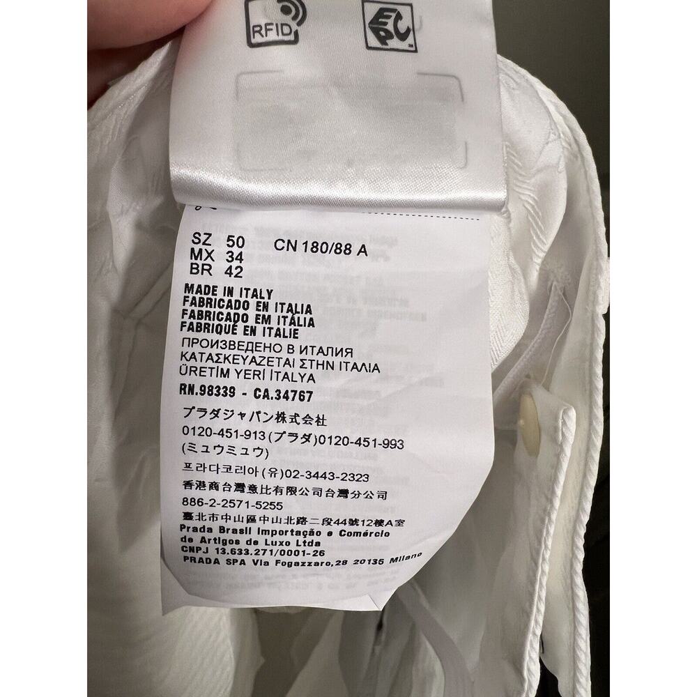 Prada White Logo Shorts - Men’s Size 50 Italian - EUC - AUTHENTIC - Picture 15 of 16